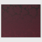 Elegante moderne bordeauxrode bloempatroon cadeaupapier (Vlak)