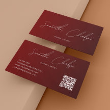 Elegante moderne bordeauxrood handgeschreven scrip