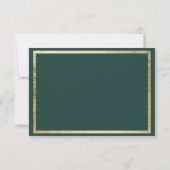 Elegante moderne bos groen gouden blad Bruidsmeisj Kaart (Achterkant)