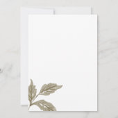 Elegante moderne botanische bloem- en goudschrift kaart (Achterkant)