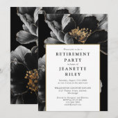 Elegante moderne Botanische Bloemen Retirement Par Kaart (Voorkant / Achterkant)