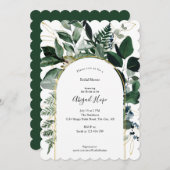 Elegante moderne botanische gebladerte waterverf kaart (Voorkant / Achterkant)