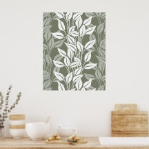 Elegante Moderne Botanische Mosgroene Bladschik