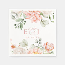 Elegante Moderne Botanische Roze Bloemige Trouwdag