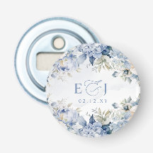 Elegante moderne botanische stoffige blauwe bloeme