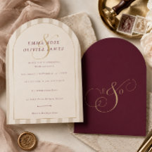 Elegante Moderne Bourgogne Champagne Boog Bruiloft