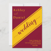 Elegante moderne Bourgogne en gouden delicate brui Kaart (Voorkant)