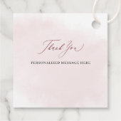 Elegante moderne Bourgondische bloesem Quinceañera Bedankjes Labels (Achterkant)