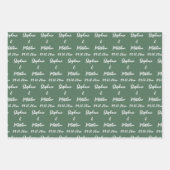 Elegante moderne bruid bruidegom namen bruiloften inpakpapier vel (Voorkant 3)