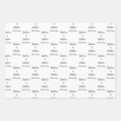 Elegante moderne bruid bruidegom namen bruiloften inpakpapier vel (Voorkant 2)