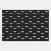 Elegante moderne bruid bruidegom namen bruiloften inpakpapier vel (Voorkant 2)