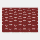 Elegante moderne bruid bruidegom namen bruiloften inpakpapier vel (Voorkant)