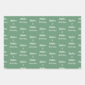 Elegante moderne bruid bruidegom namen bruiloften inpakpapier vel (Voorkant)