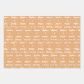 Elegante moderne bruid bruidegom namen bruiloften inpakpapier vel (Voorkant 3)