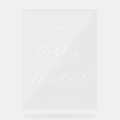 Elegante moderne bruiloft acryl welkomstbord acryl bord (Voorkant)