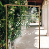 Elegante moderne bruiloft acryl welkomstbord acryl bord