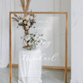 Elegante moderne bruiloft acryl welkomstbord acryl bord