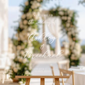 Elegante moderne bruiloft acryl welkomstbord acryl bord