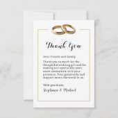 Elegante moderne bruiloft bands dank u kaart (Voorkant)