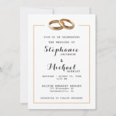 Elegante moderne bruiloft bands uitnodiging (Voorkant)