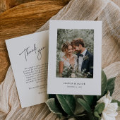 Elegante moderne bruiloft dank u kaart