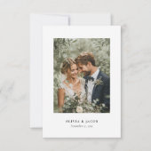 Elegante moderne bruiloft dank u kaart (Voorkant)