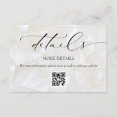 Elegante moderne bruiloft details informatiekaartje (Voorkant)