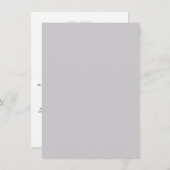 Elegante moderne bruiloft details uitnodiging (Voorkant / Achterkant)