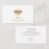 Elegante moderne bruiloft evenementenplanner visitekaartje (Voorkant / Achterkant)