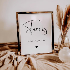 Elegante & Moderne bruiloft Favorieten teken Poster