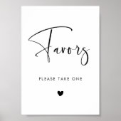 Elegante & Moderne bruiloft Favorieten teken Poster (Voorkant)