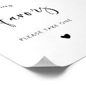 Elegante & Moderne bruiloft Favorieten teken Poster (Hoek)