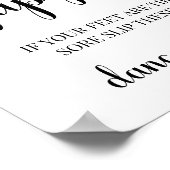 Elegante moderne bruiloft flip flop dansende voete poster (Hoek)