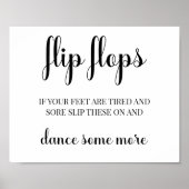 Elegante moderne bruiloft flip flop dansende voete poster (Voorkant)
