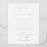 Elegante moderne bruiloft Folie behuizing Kaart<br><div class="desc">De hedendaagse zilveren folie trouwbehuizingskaart met een eenvoudige en minimalistische lay-out met de koptekst in een elegant kalligrafiescript. Een modern design dat goed past bij elke vorm van bruiloft.</div>