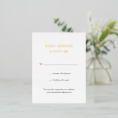 Elegante moderne bruiloft Folie RSVP-kaart Folie Uitnodiging Briefkaart (Staand Voorkant)