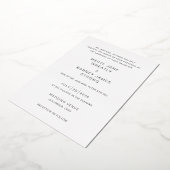 Elegante Moderne Bruiloft Folie Uitnodiging (Gedraaid)