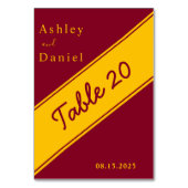 Elegante moderne bruiloft in burgundy en goud kaart (Voorkant)