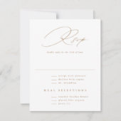 Elegante moderne bruiloft in script RSVP kaartje (Voorkant)
