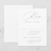 Elegante moderne bruiloft in script RSVP kaartje (Voorkant / Achterkant)