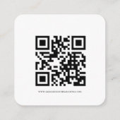 Elegante moderne bruiloft info Kaart | QR-code (Achterkant)
