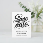 Elegante moderne bruiloft kalligrafie briefkaart (Staand voorkant)