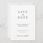 Elegante moderne bruiloft met foto save the date (Voorkant)