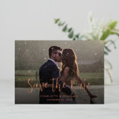 Elegante moderne bruiloft Save the Date aankondigi Folie Uitnodiging (Staand Voorkant)