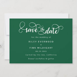 Elegante moderne bruiloft save the date uitnodigin