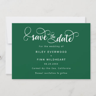 Elegante moderne bruiloft save the date uitnodigin