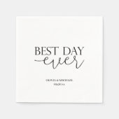 Elegante moderne bruiloft servetten met gepersonal (Voorkant)