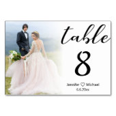 Elegante moderne bruiloft vervaagd foto kaart (Achterkant)