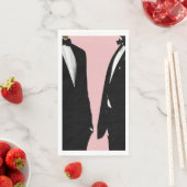 Elegante moderne bruiloft voor homoseksuele mannen servet (Insitu)