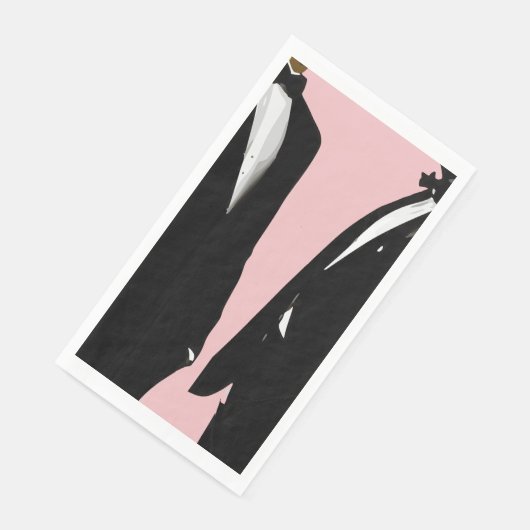 Elegante moderne bruiloft voor homoseksuele mannen servet (Hoek)